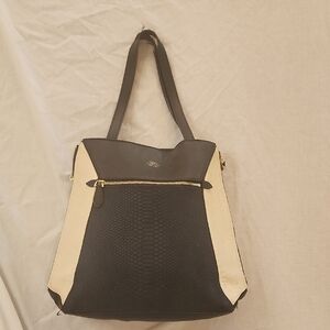 Chic Black and Cream Tote Bag